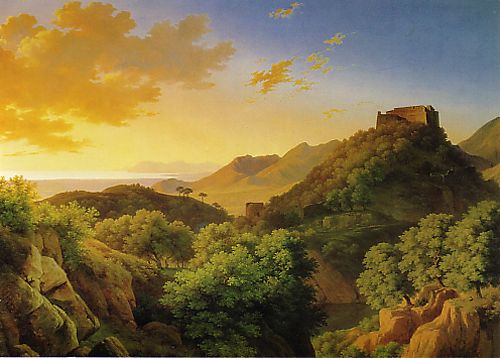 Franz Kucera - (1807 - ? ) - Massa Castle - Oil on canvas