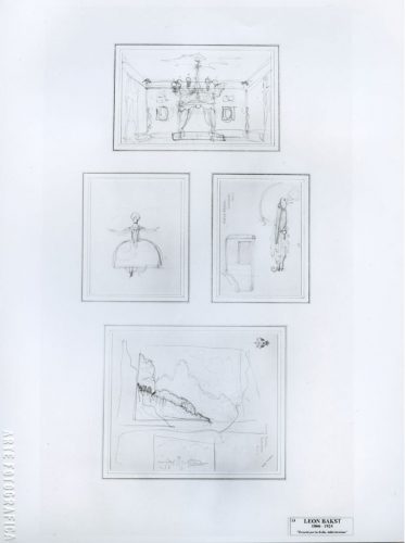 Leon (Lev Samoilovich) Bakst - Design sketches for ‘The Sleeping Princess’ (1921)