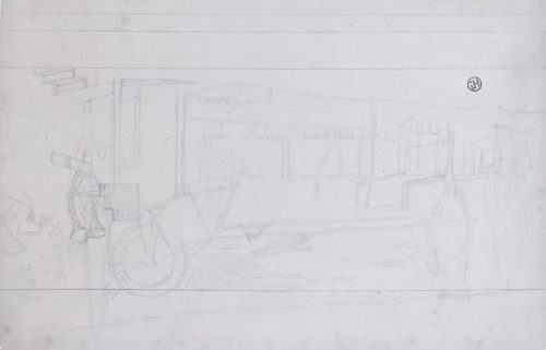 Natalia Sergeevna Goncharova - Mill Pencil on paper